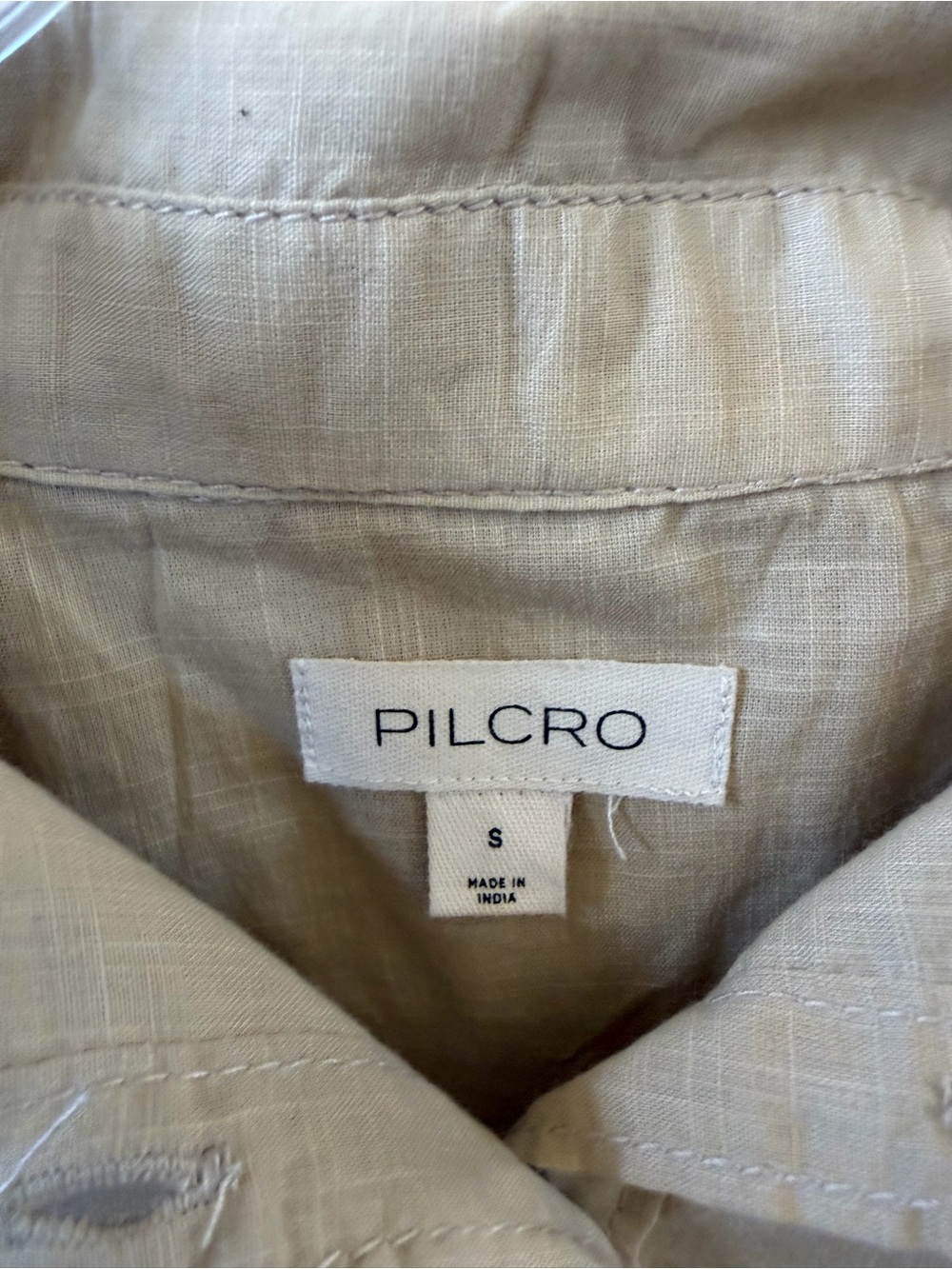 Pilcro Beige Ruffle Plaid tunic - Picture 3 of 3